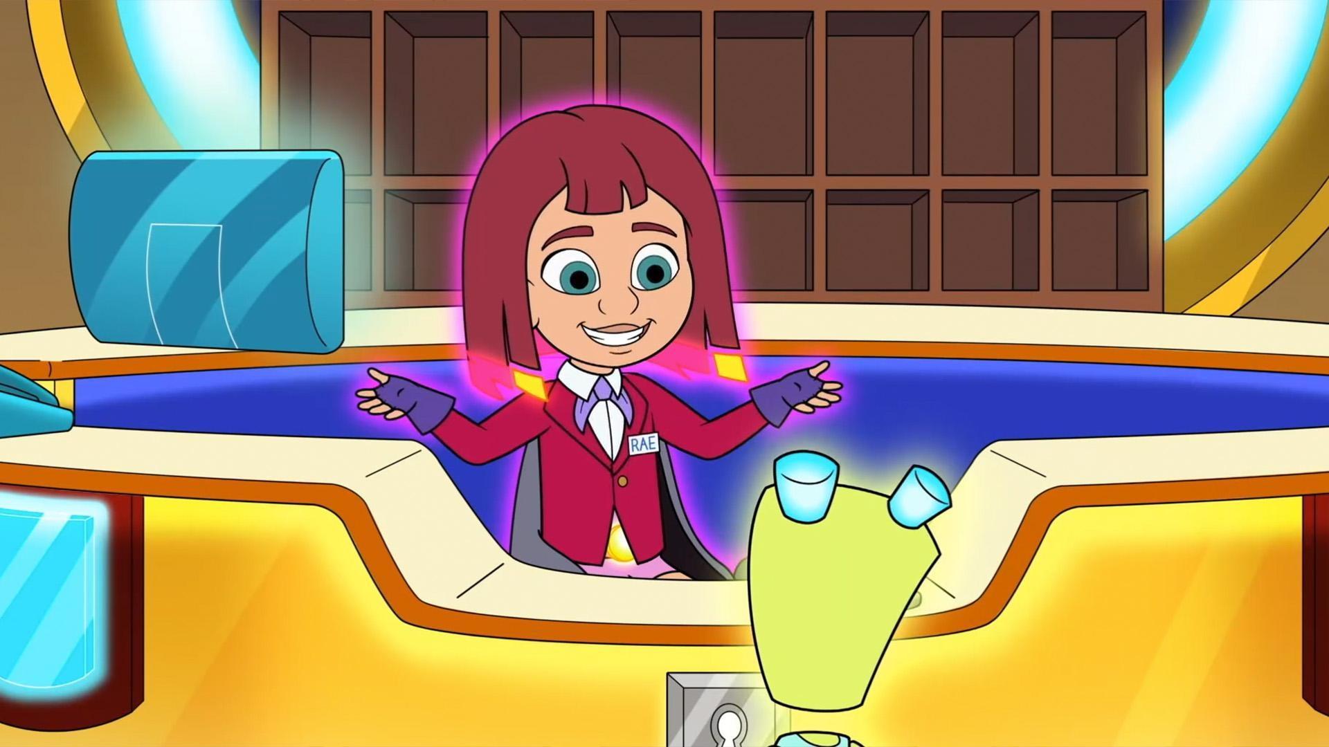 Hotel Manager Rae learns to stay organized./Dev fixes a malfunctioning robot.