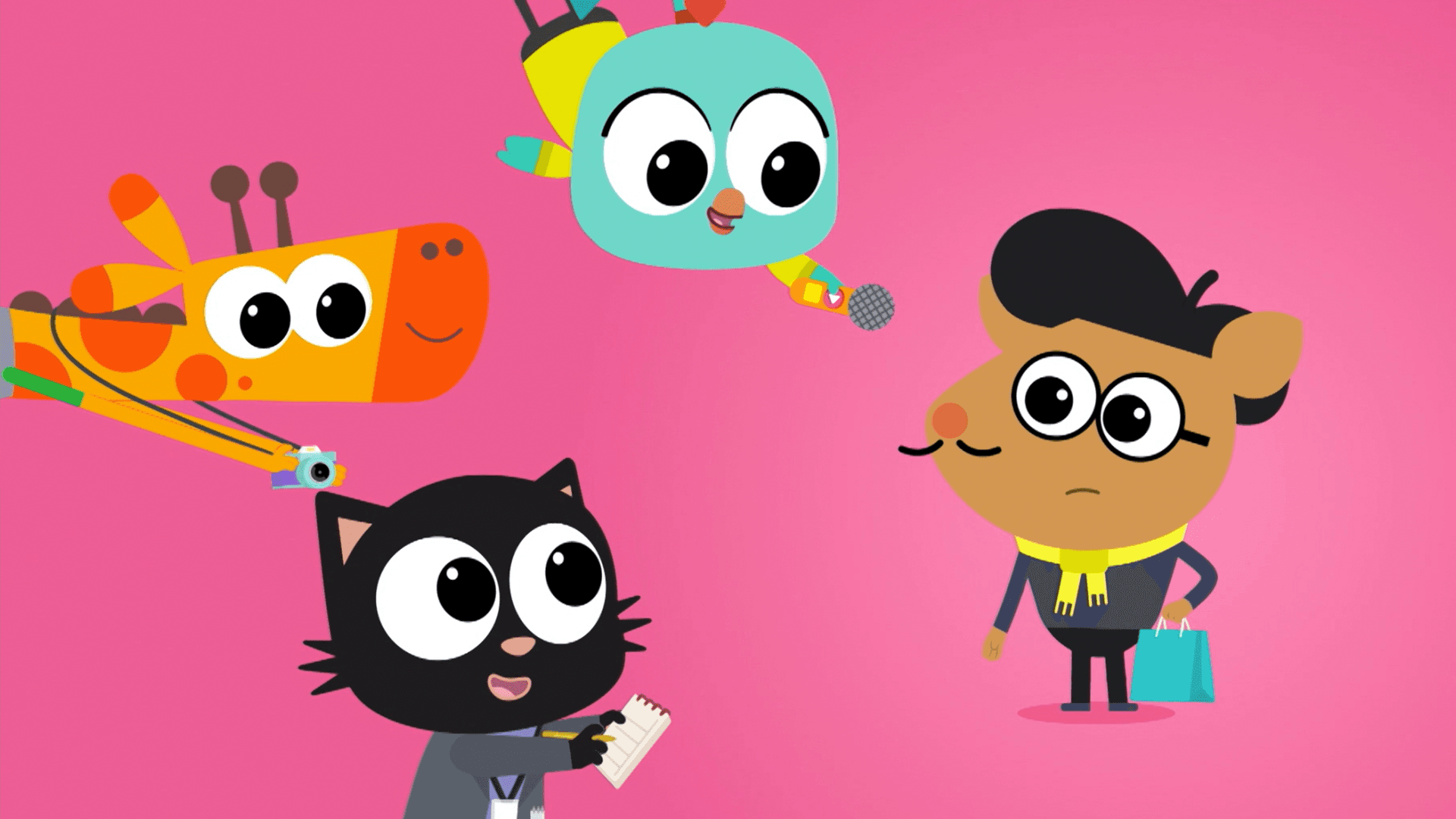 Top News Reporter Harriet excites Milo, Lofty and Lark with her tales of chasing stories.