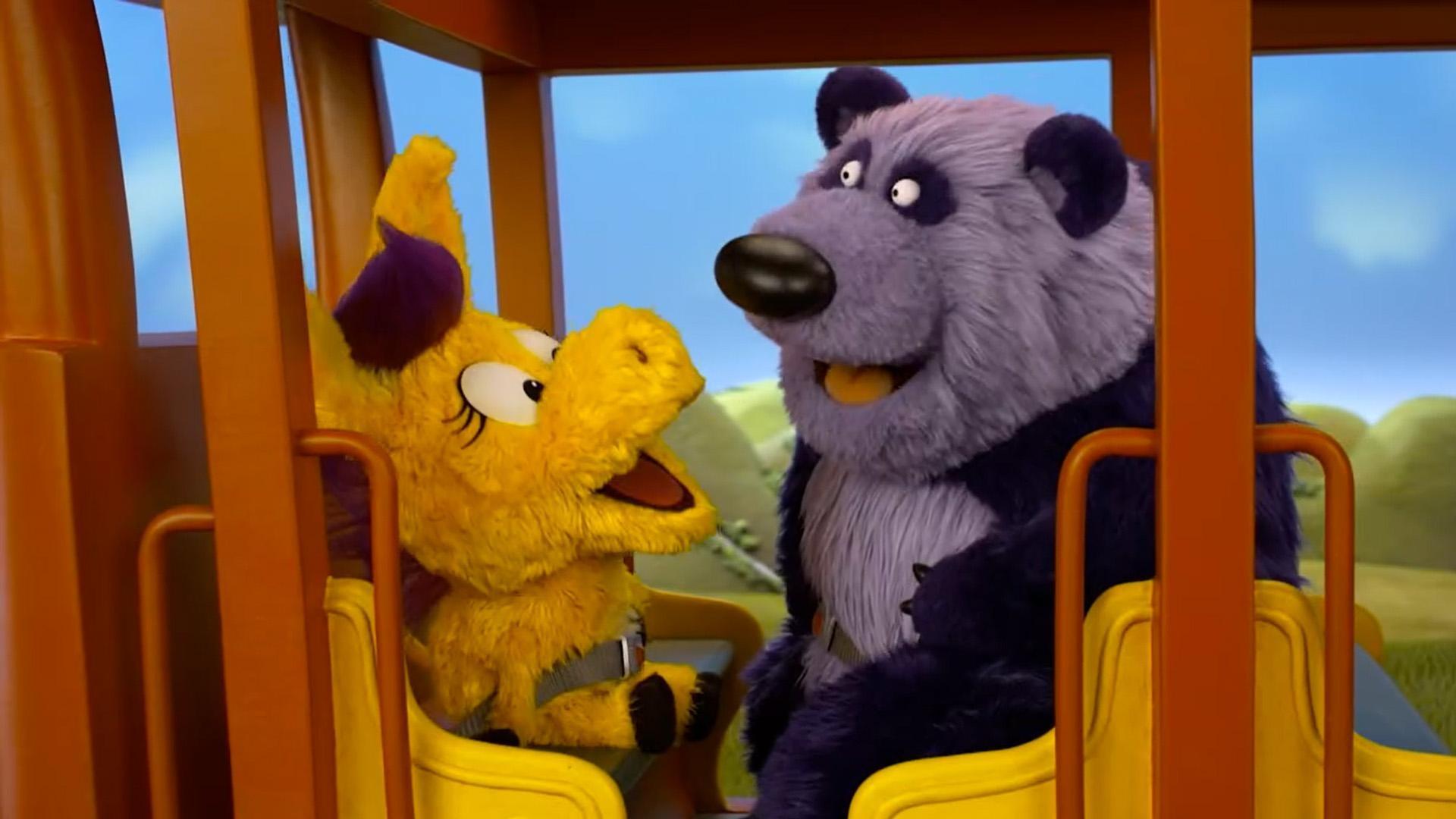 Trolley visits the pals for a big party./Donkey completes her tough-stuff-to-do list.