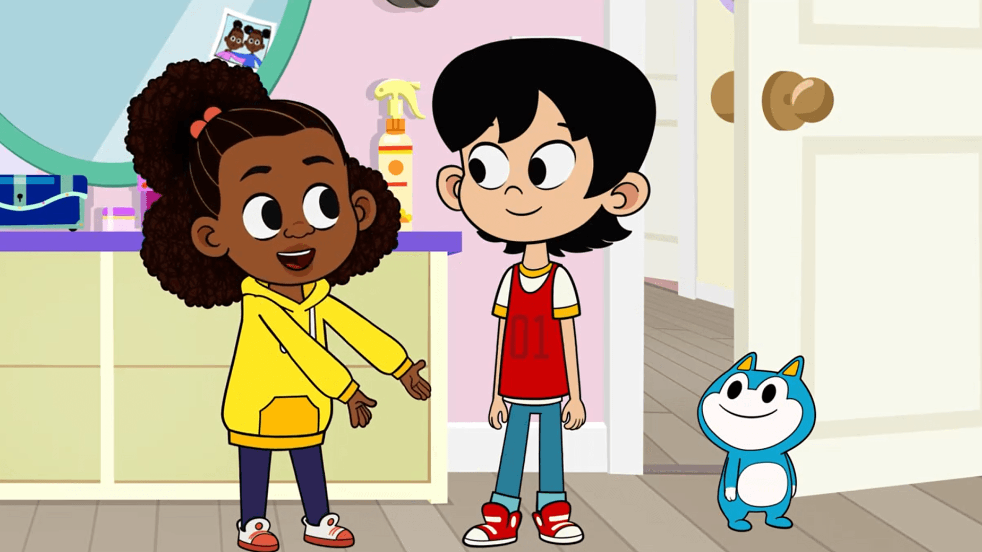 The twins, Lyla, and Everett play a game the twins created and solve the first riddle.