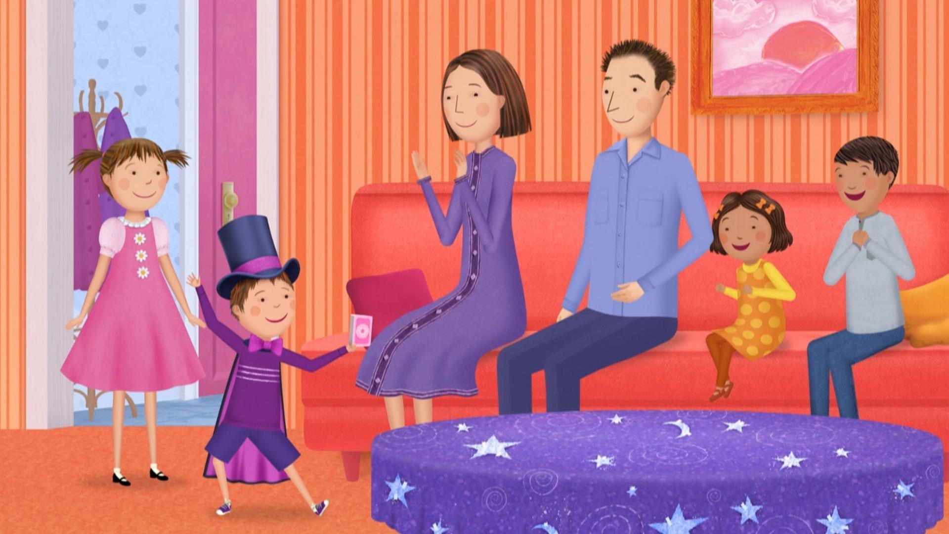 Peter wants to become a great magician. / Pinkalicious and Peter are too excited to sleep.