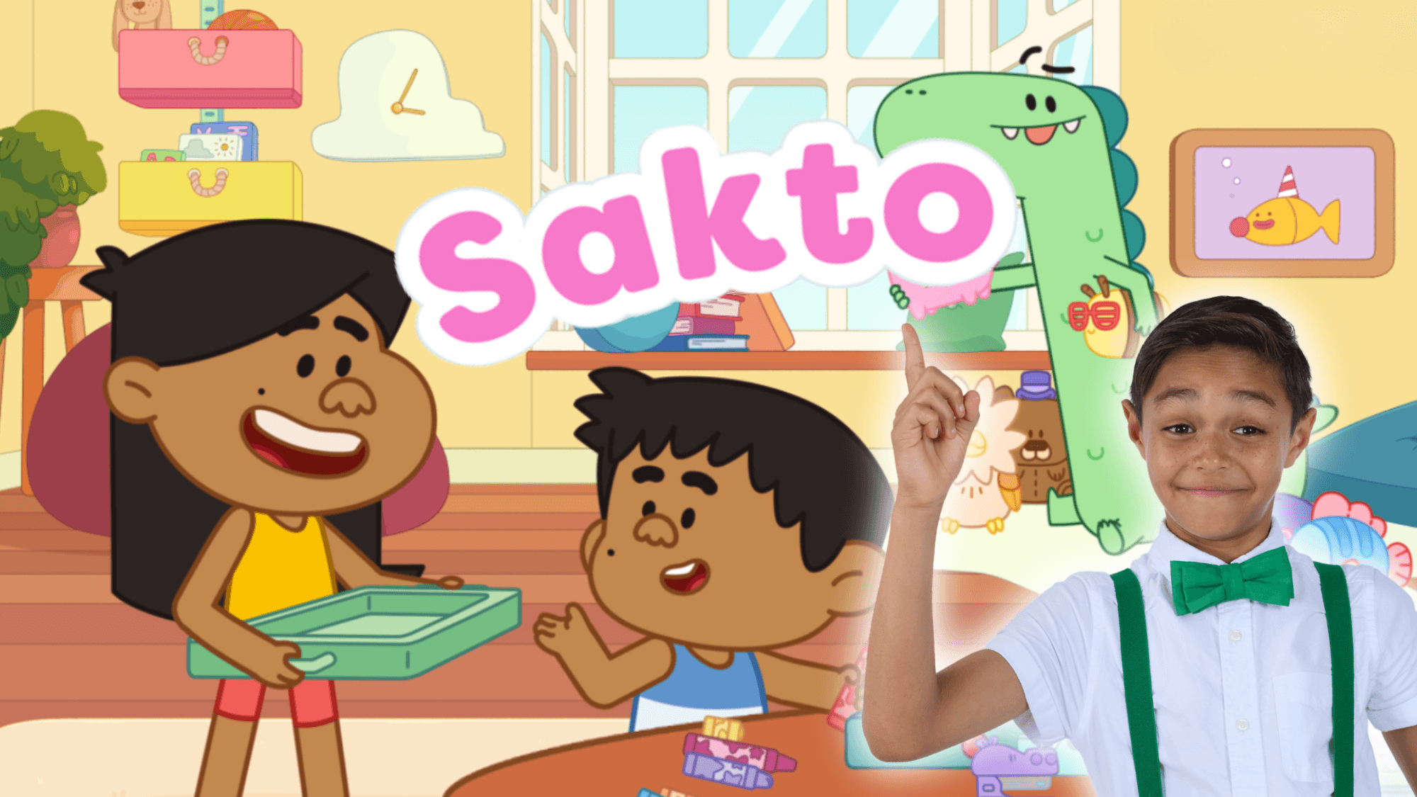 Oaklynn helps Olindo keep organized by playing "Sakto" from Jelly, Belly & Pogo.