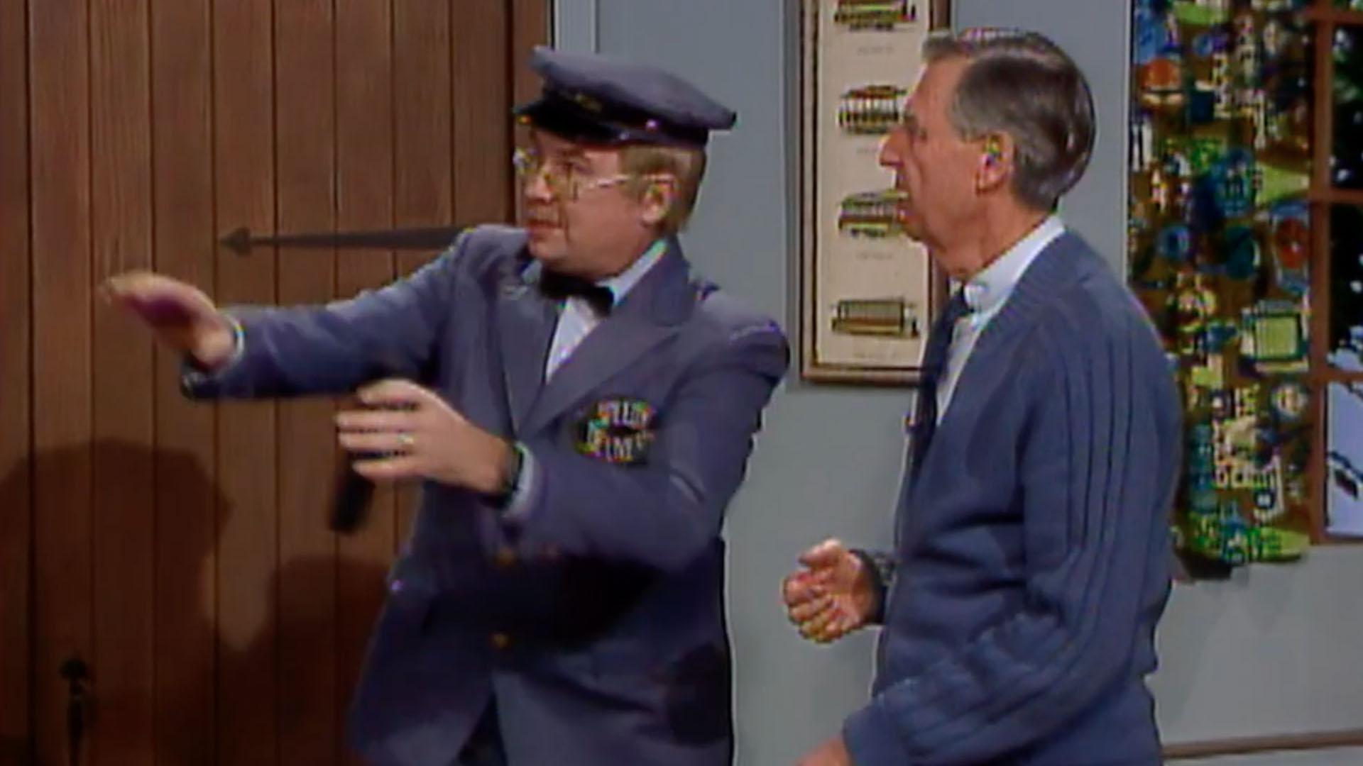Mister Rogers and Mr. McFeely share a behind-the-scenes look at Mister Rogers’ TV home.