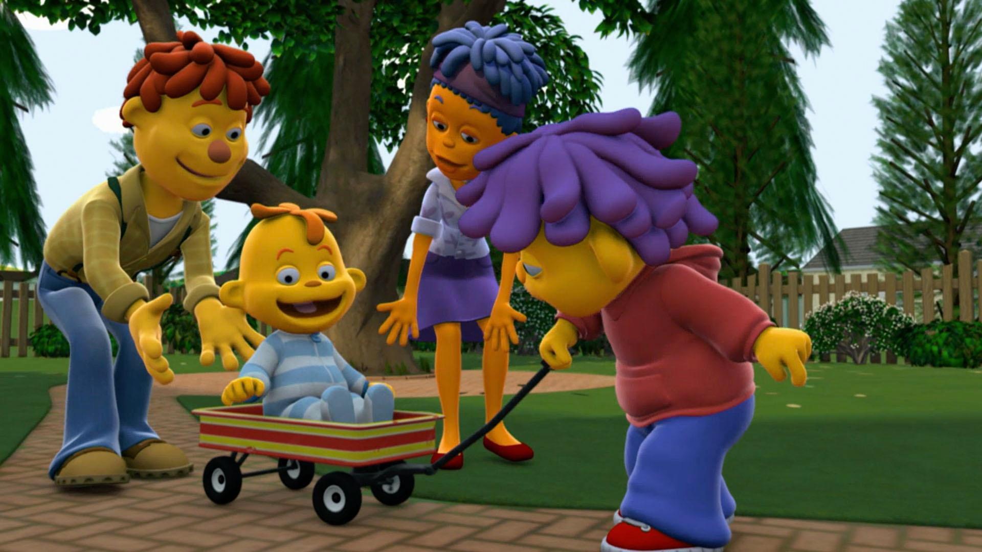 A wheel falls off Sid's favorite toy truck.