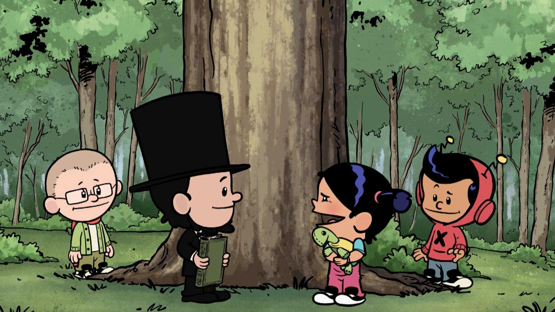 Yadina meets Abraham Lincoln./Jane Jacobs teaches the kids to consider everyone's needs.