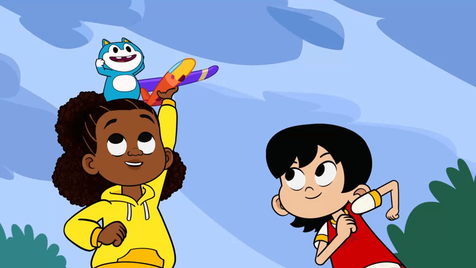 Lyla and Everett play "adventure rescue pilots" when their plane gets stuck in a puddle.