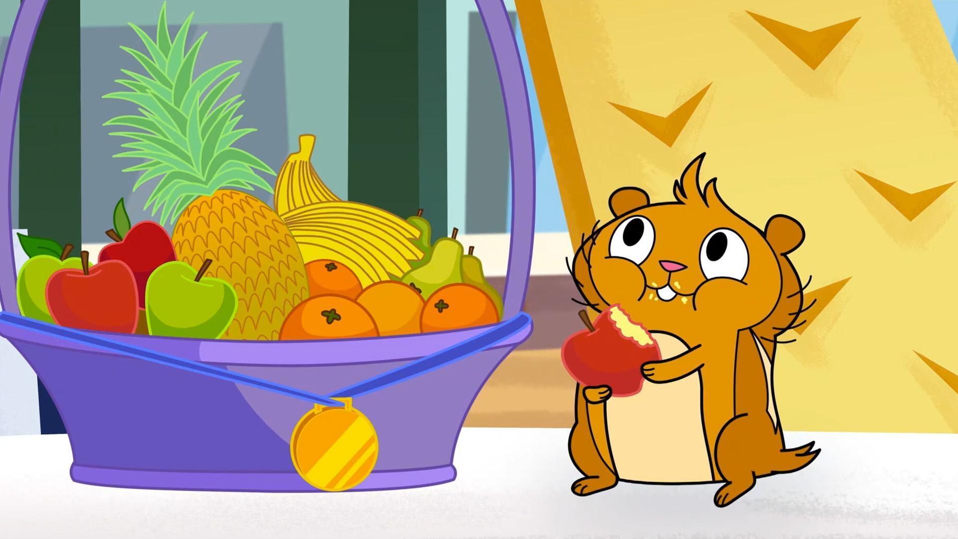 Fur Blur competes in the school's Super Pet Race.