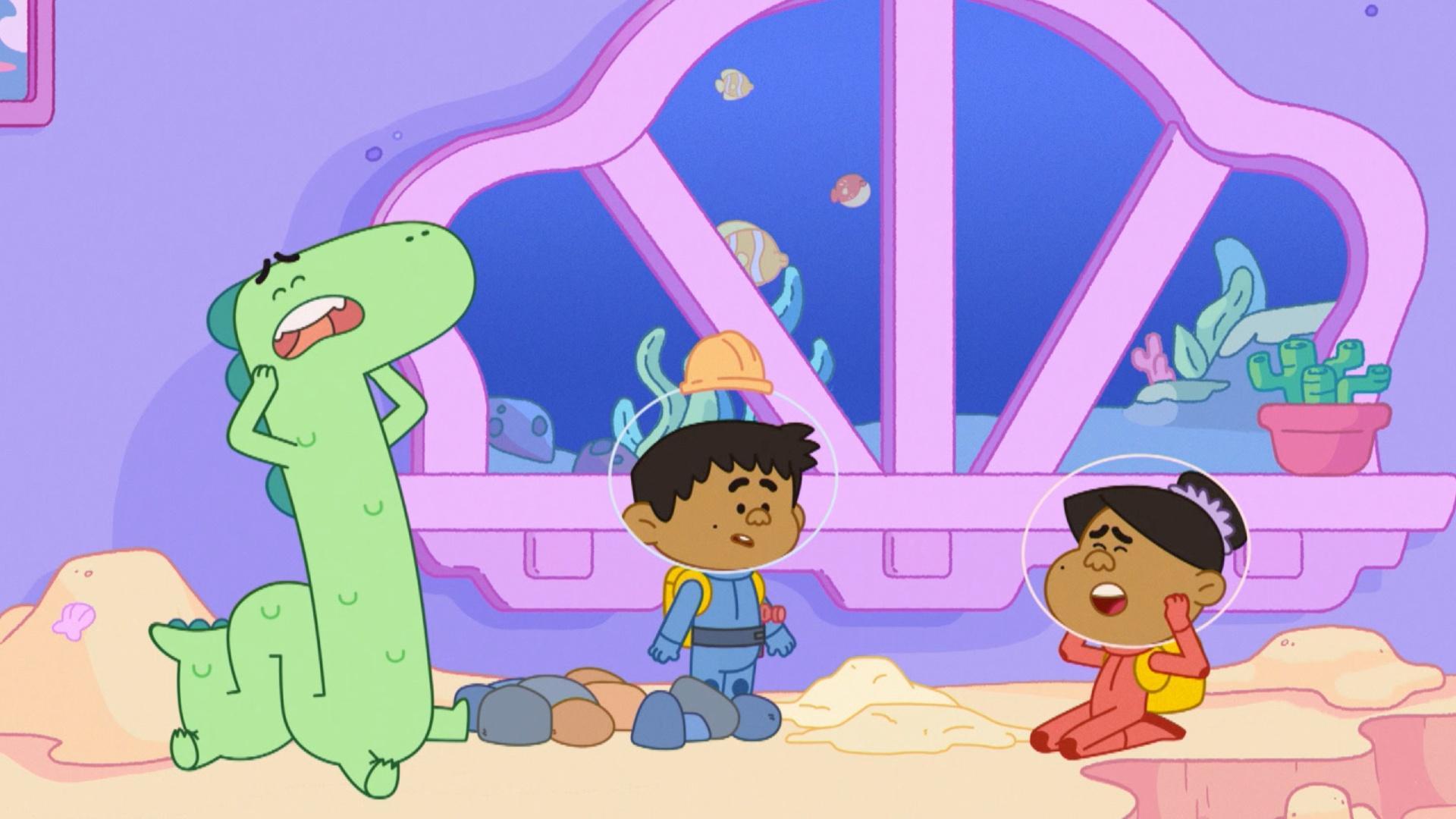 Jelly makes a sand castle while Pogo uses rocks. Can Ben help keep them from falling?