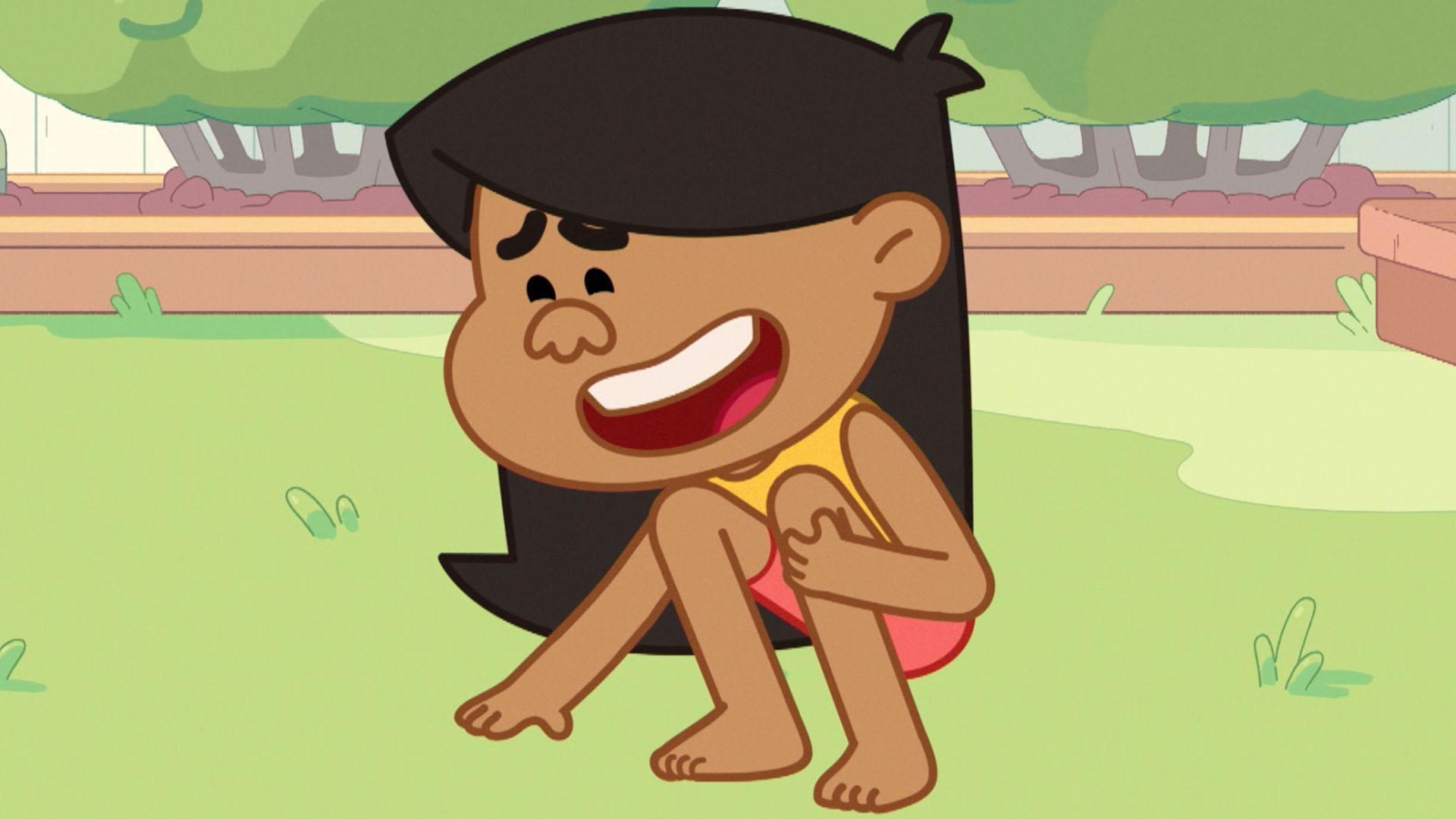 In Tumbang Preso, slippers are tossed at a can, but Jelly worries about being hit herself.