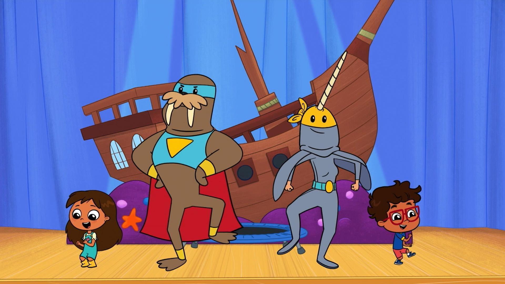 Rosie waits for the Wonder Walrus show to start.