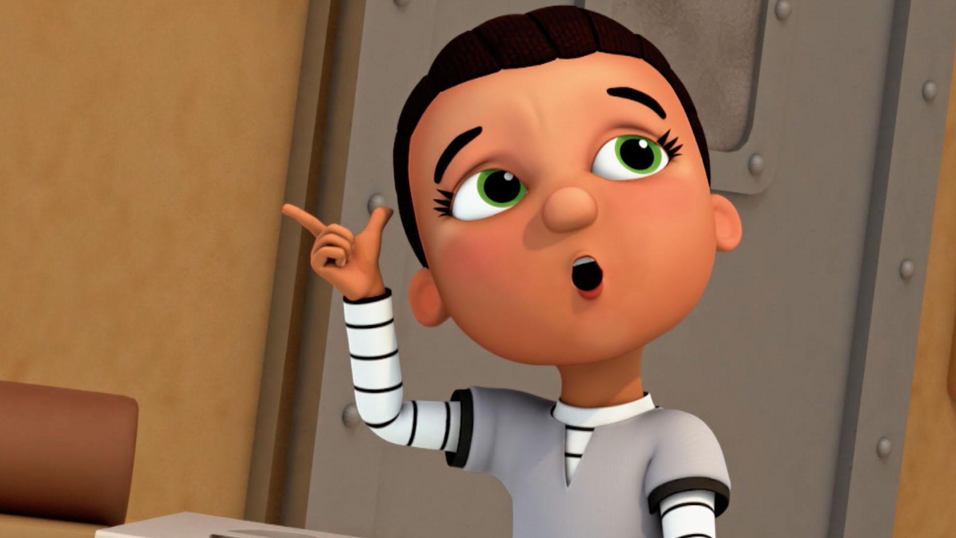 Sydney visits her mom to see what some of their robots look like to get ideas for Sydney 2