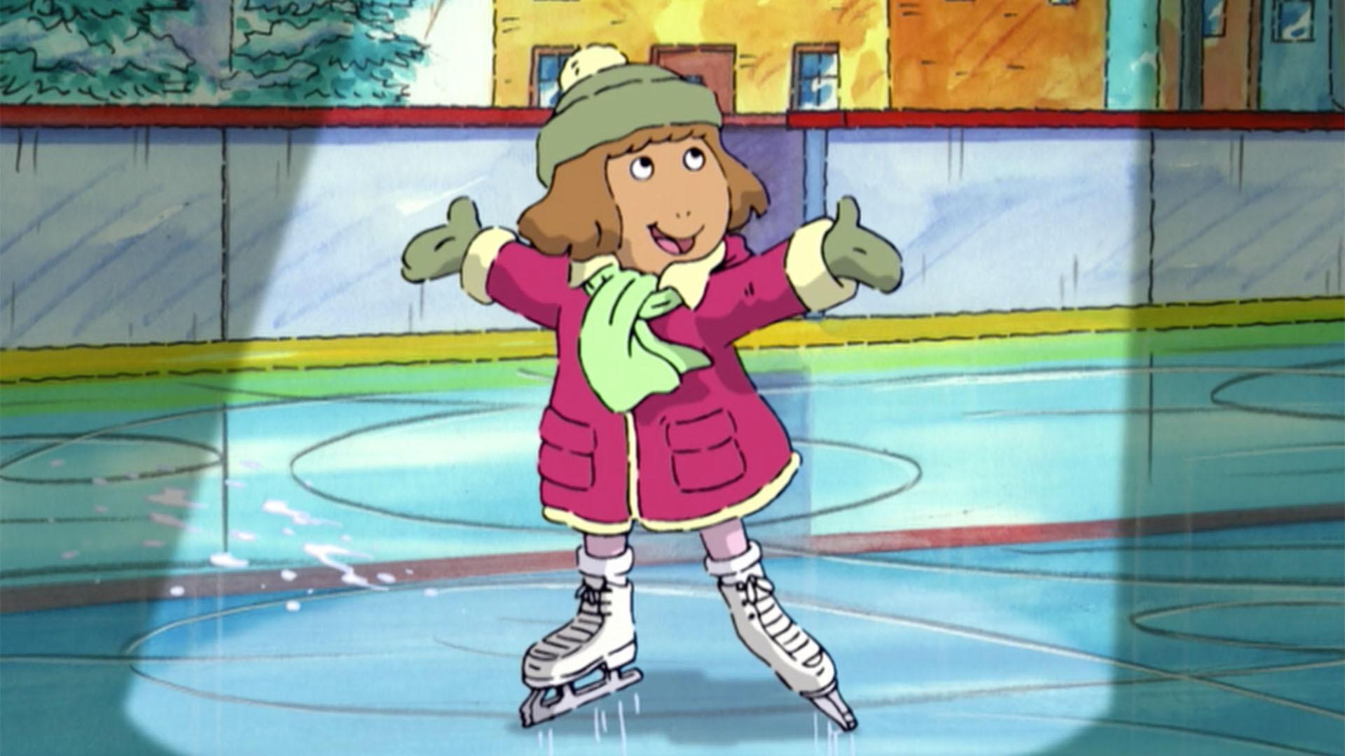 D.W. lies about being a talented skater./Muffy's friends accuse her of being spoiled.