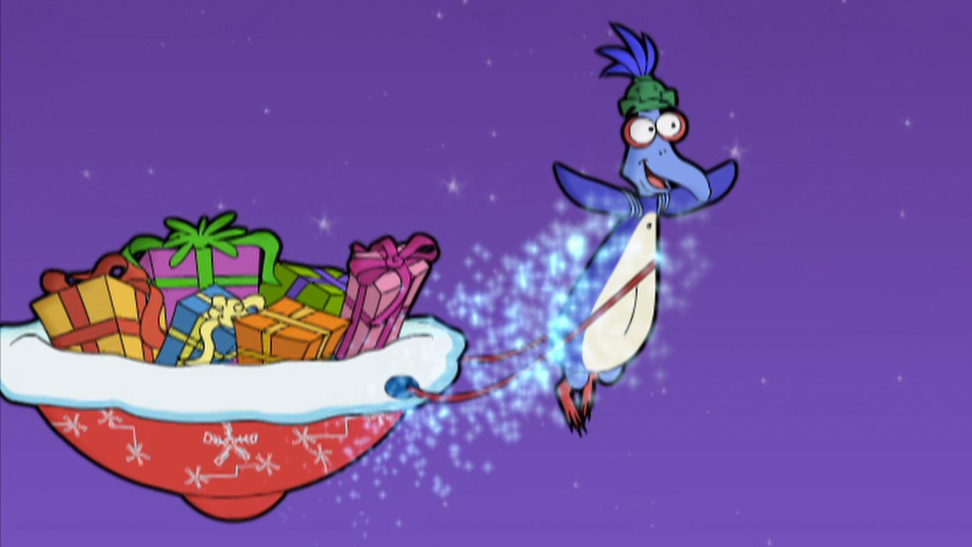 On one special night each year, the penguins of Penguia take flight to deliver gifts.