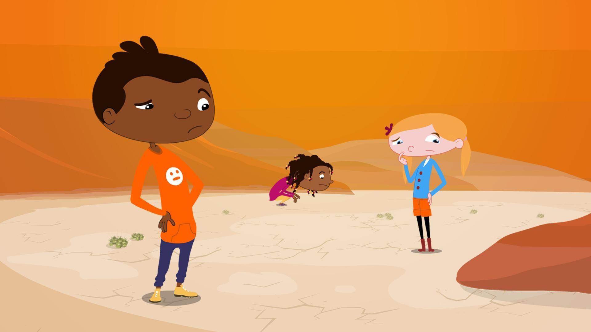 Gabi and Oliver are tasked with finding a shrimp in the desert.