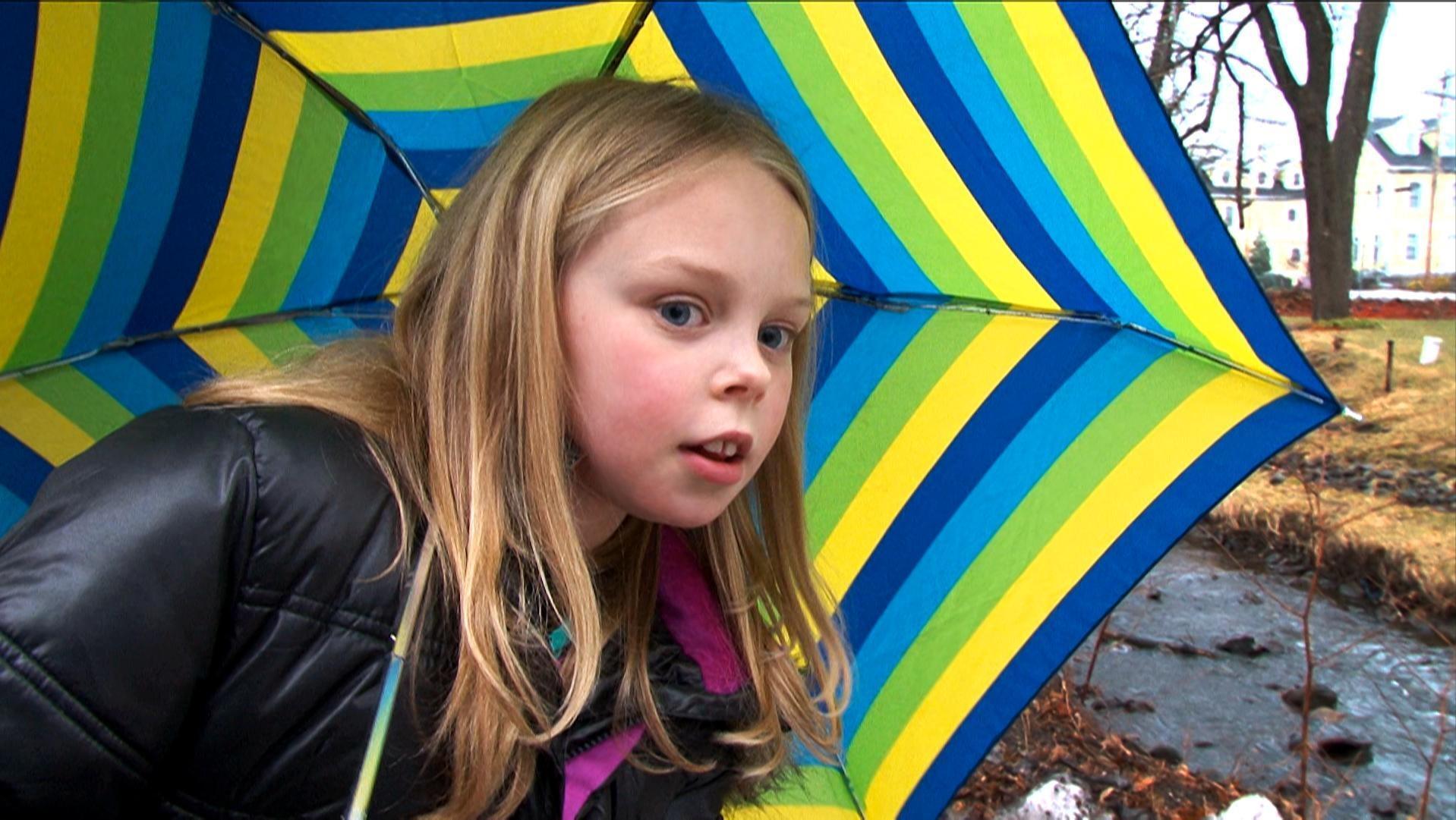 Join Ella and her dad as they track melted snow.
