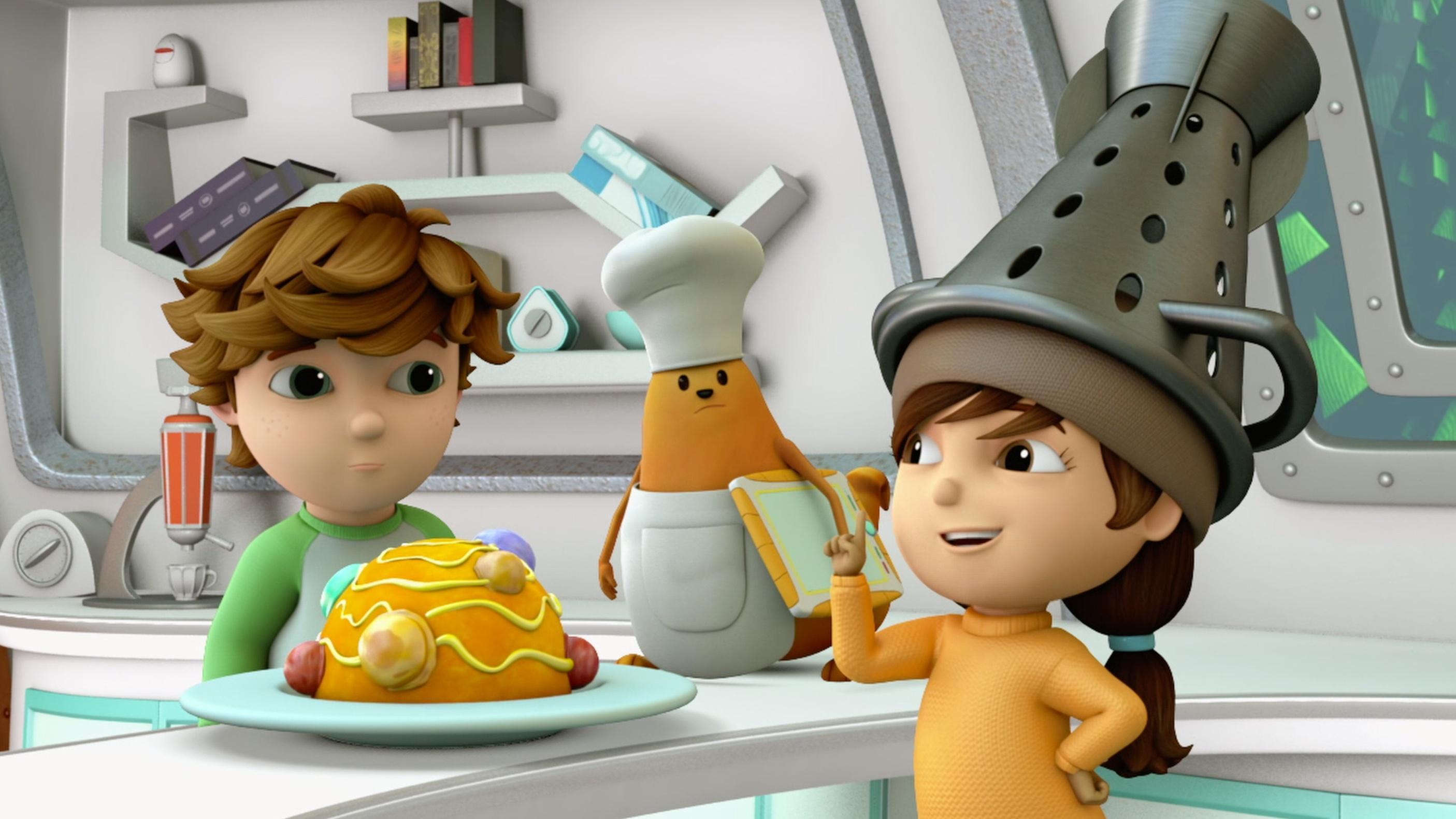 Mindy enters a cooking contest. / Jet enters the soapbox derby.