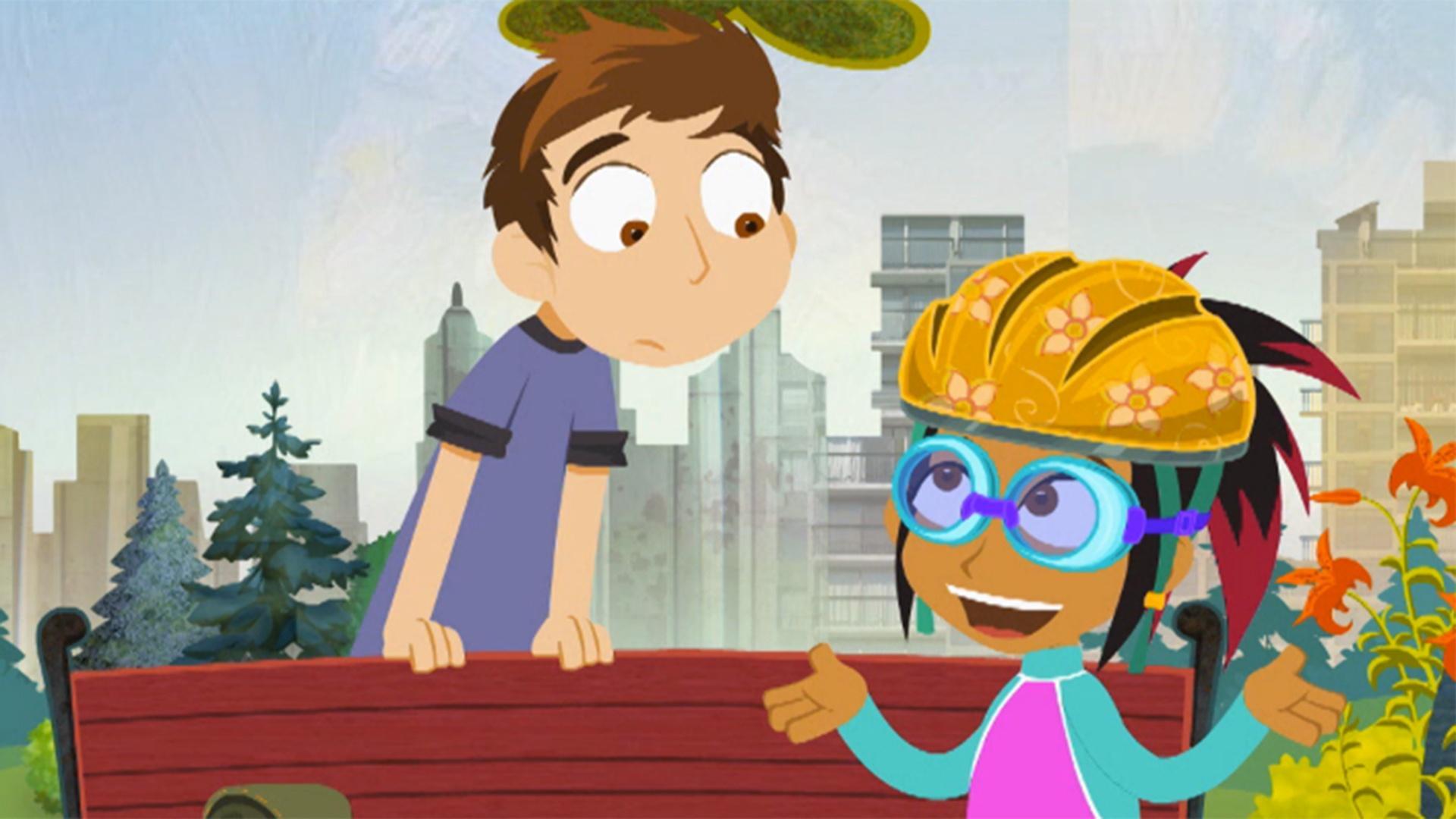 Junto con la diseñadora Diana Eng, Izzie conecta un atuendo electrizante.