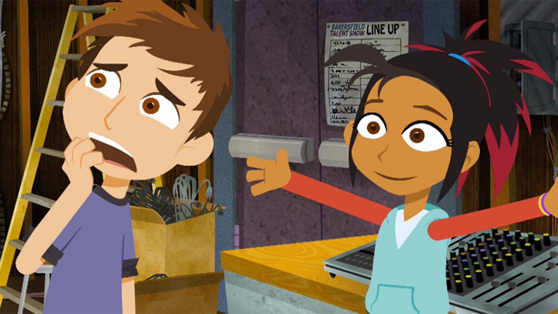 Izzie reaches for the stars with Avianna and Miranda.