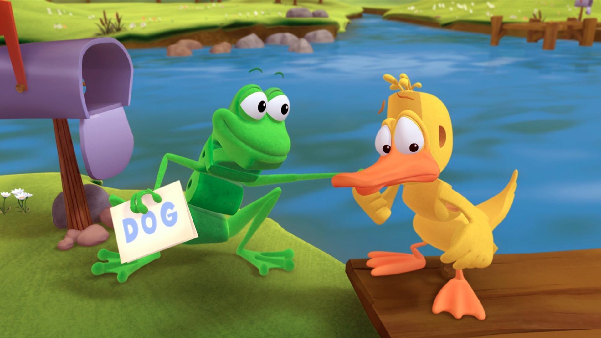 Frog and Duck are invited to a sleepover.