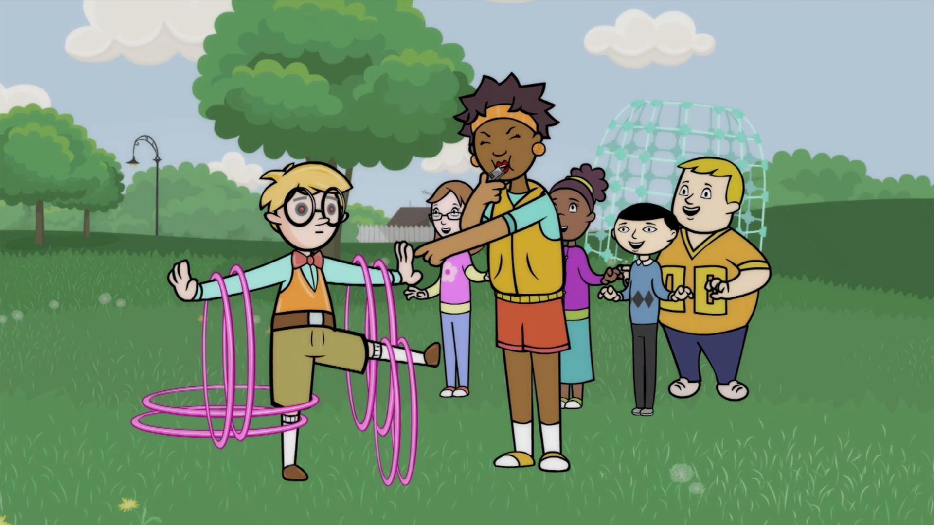 Dr. Two Brains wants to turn buildings into cheese./Becky suspects foul play at field day.