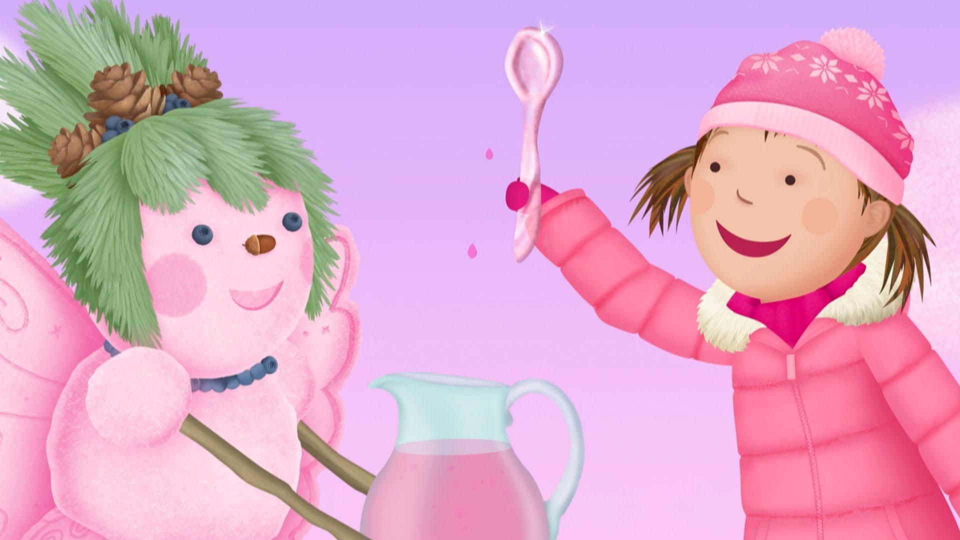 Can Pinkalicious make her snowman last all year?/Pinkalicious wants to catch the last leaf