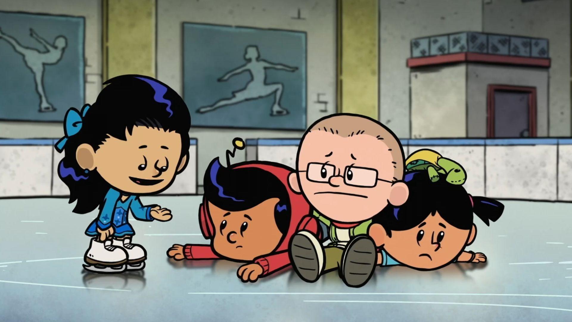 Roberto Clemente encourages the trio to help out/Kristi Yamaguchi teaches Yadina how to ask for help